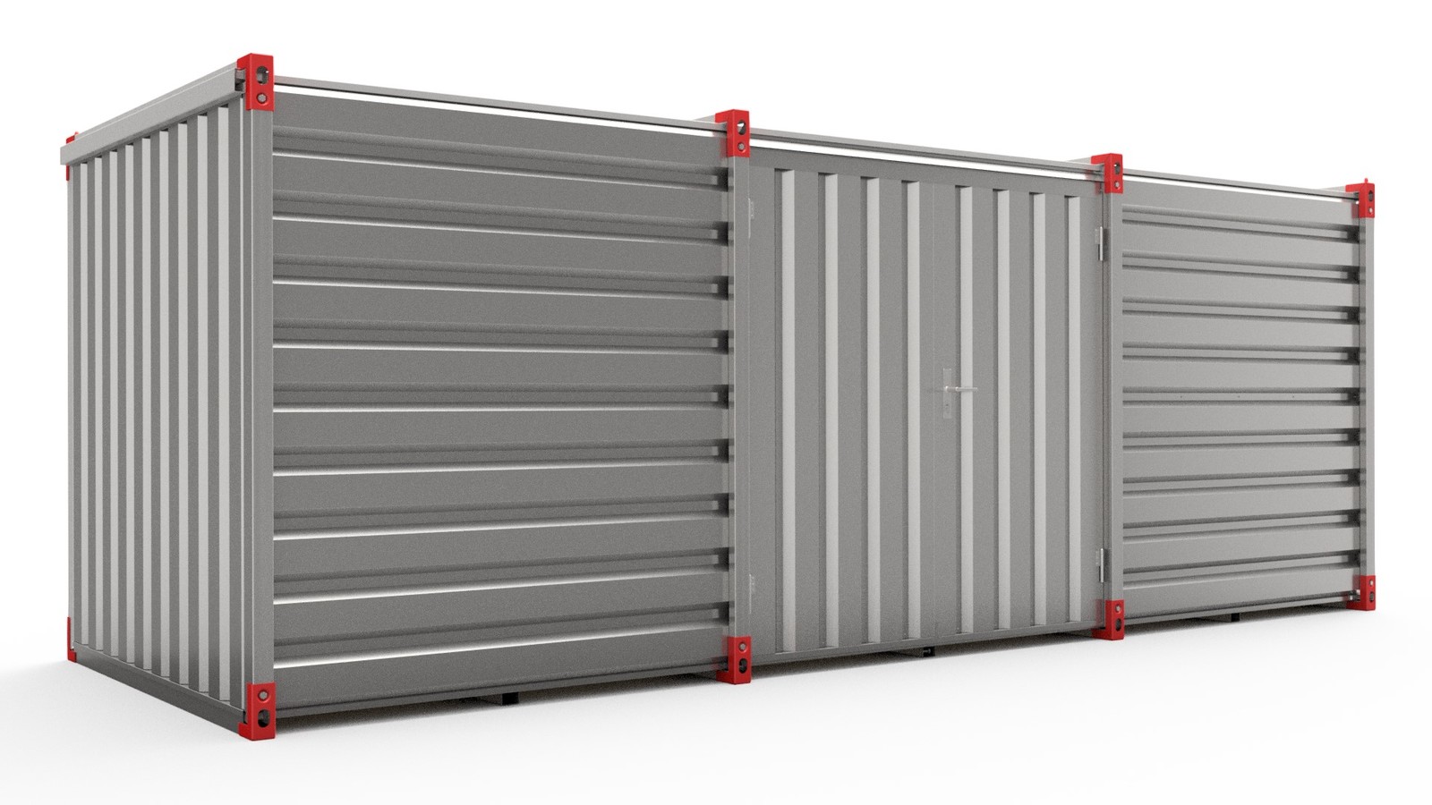 Contentor de 6 m com porta lateral de asa dupla - Piso de tábuas de madeira