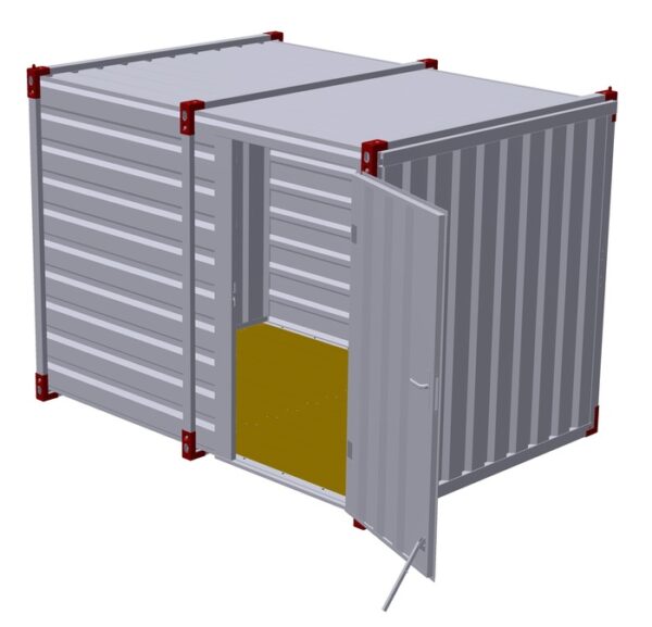 Contentor de 3 m com porta lateral de uma asa - Piso de tábuas de madeira - Image 3