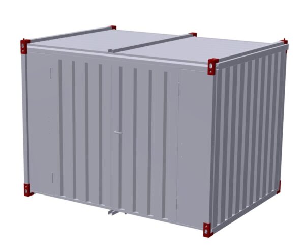 Contentor de 3 m com Porta lateral de asa dupla - Piso de tábuas de madeira