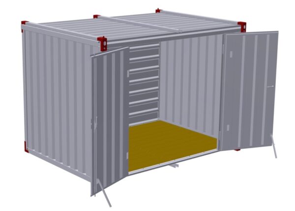 Contentor de 3 m com Porta lateral de asa dupla - Piso de tábuas de madeira - Image 3