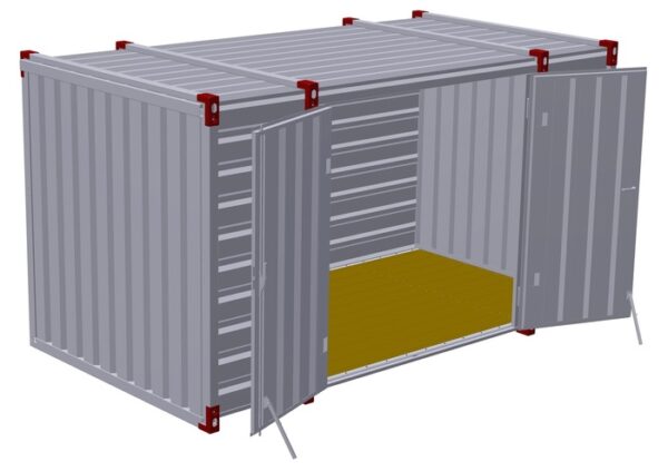 Contentor de 4 m com porta lateral de asa dupla - Piso de tábuas de madeira - Image 3