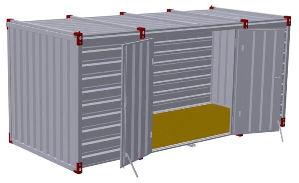 Contentor de 5 m com porta lateral de asa dupla - Piso de tábuas de madeira - Image 3