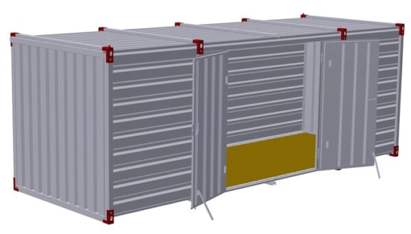 Contentor de 6 m com porta lateral de asa dupla - Piso de tábuas de madeira - Image 2