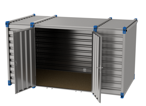 Contentor de 4 m – Porta de duas folhas na parede lateral - Chão de OSB - Image 2