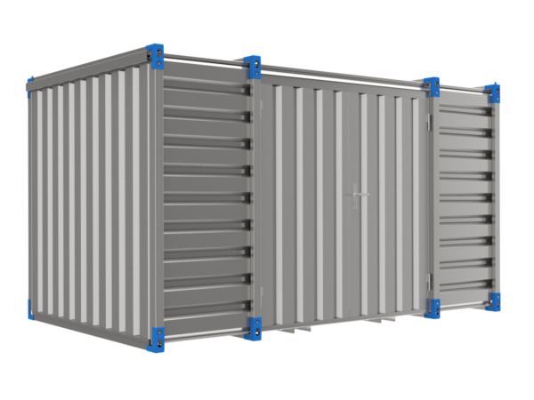 Contentor de 4 m – Porta de duas folhas na parede lateral - Chão de OSB