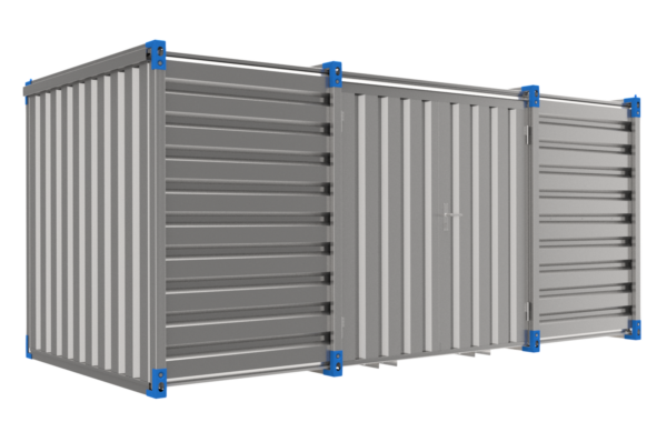 Contentor de 5 m – Porta de duas folhas na parede lateral- Chão de OSB